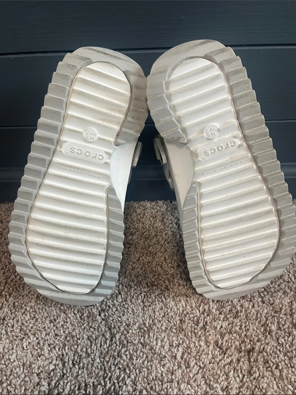 CROCS White Terrain Platform Clogs - Picture 5 of 6